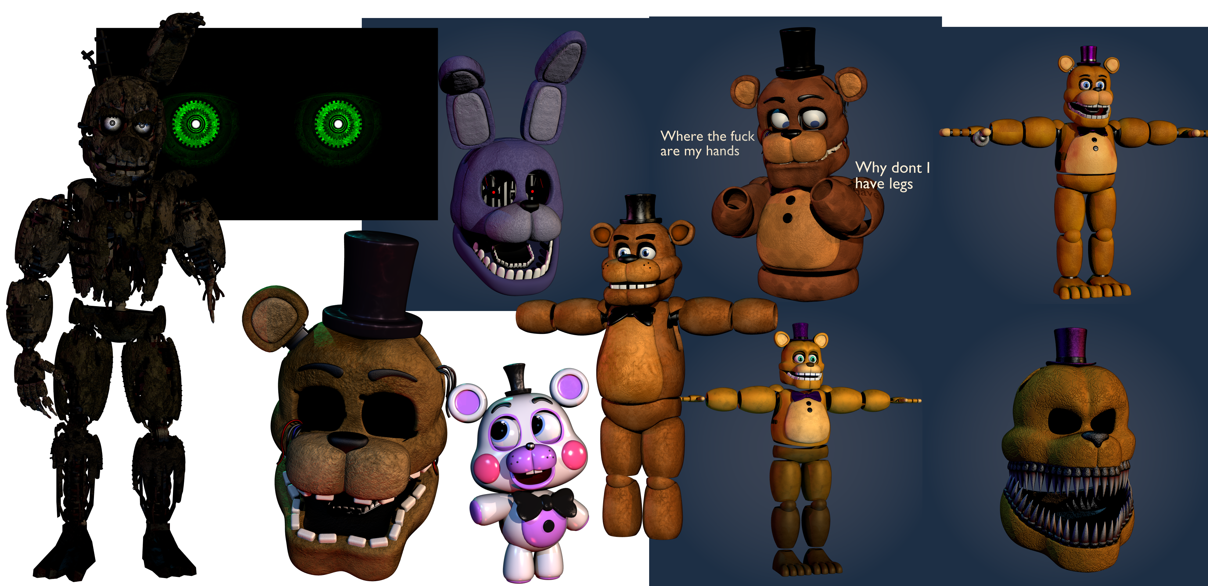 i'm making a stylized fnaf 1 pack and i wanted to show my progress :  r/fivenightsatfreddys