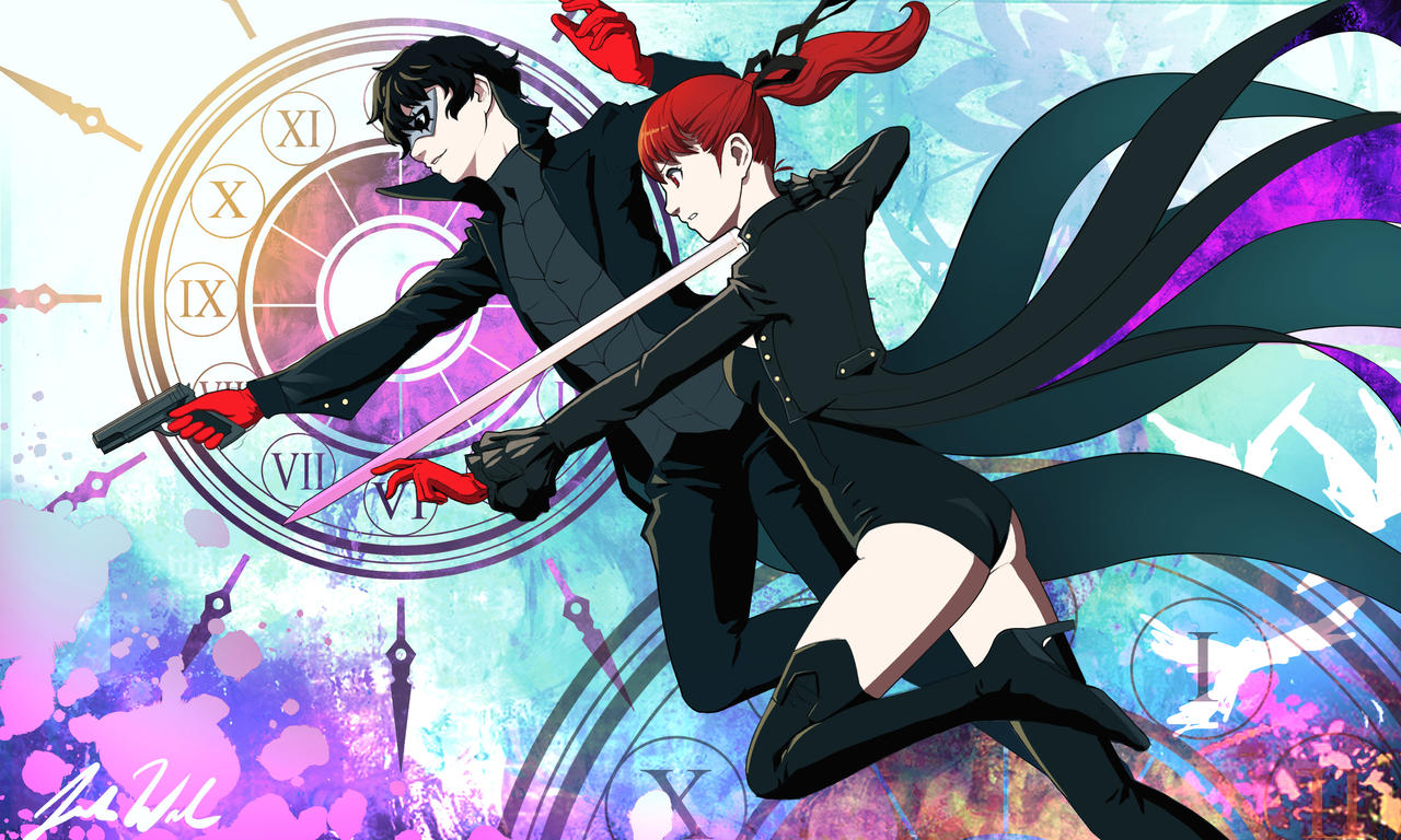 Persona 5: Showtime (Joker and Kasumi) by jwalkerdraws on DeviantArt