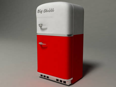 Retro refridgerator vray render