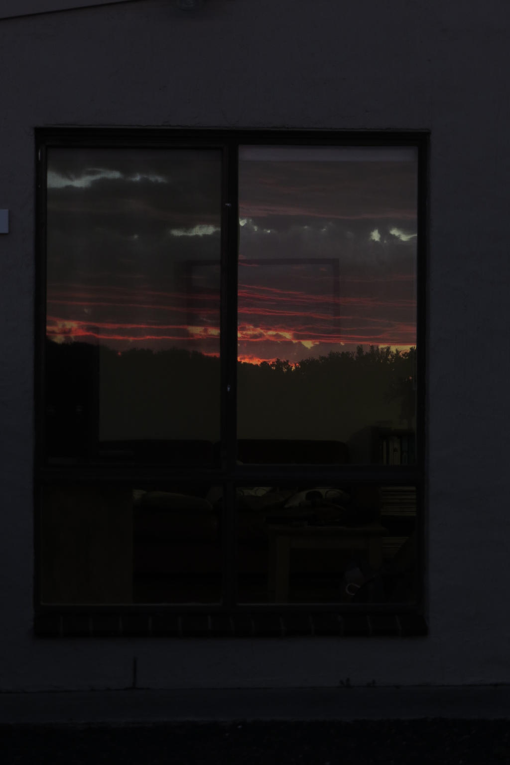 Sunset Reflected in Window