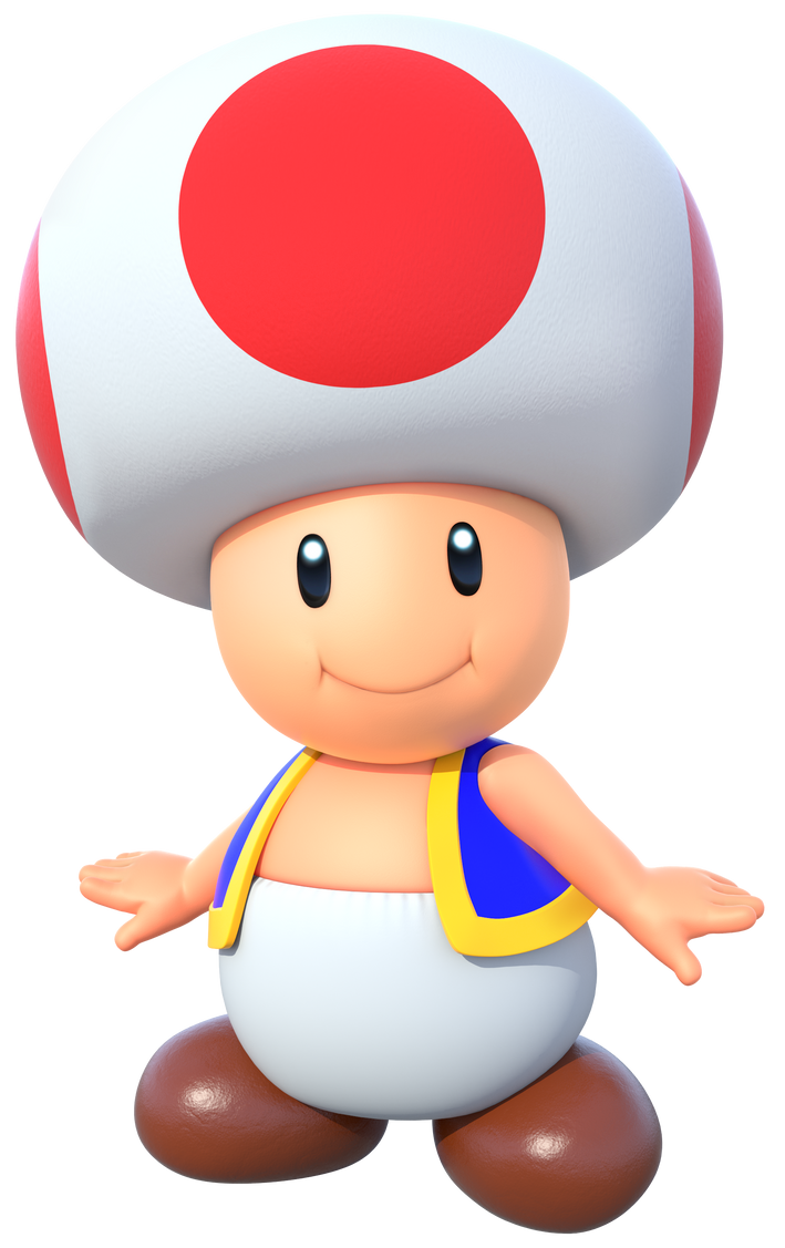 Toad Render (Transparent) by PeachFan1985 on DeviantArt