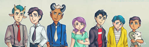 Heaven and Hell Family Line-Up by trowicia