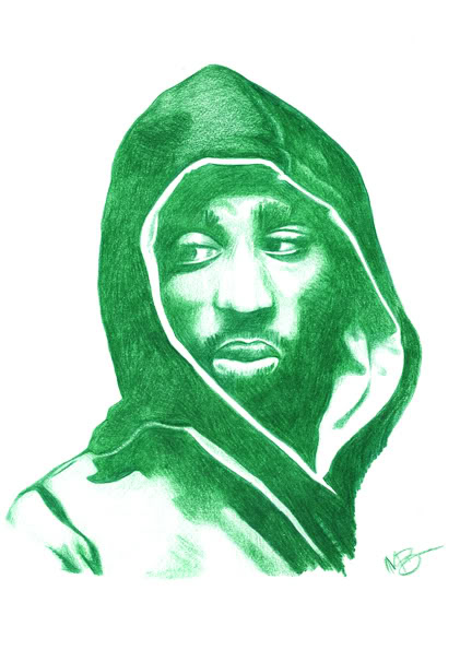 Tupac Shakur Pencil Sketch