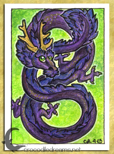 ACEO/ATC: Dark Asian Dragon