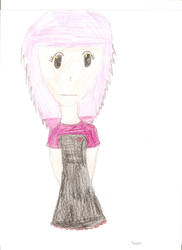 Girl with pink hair