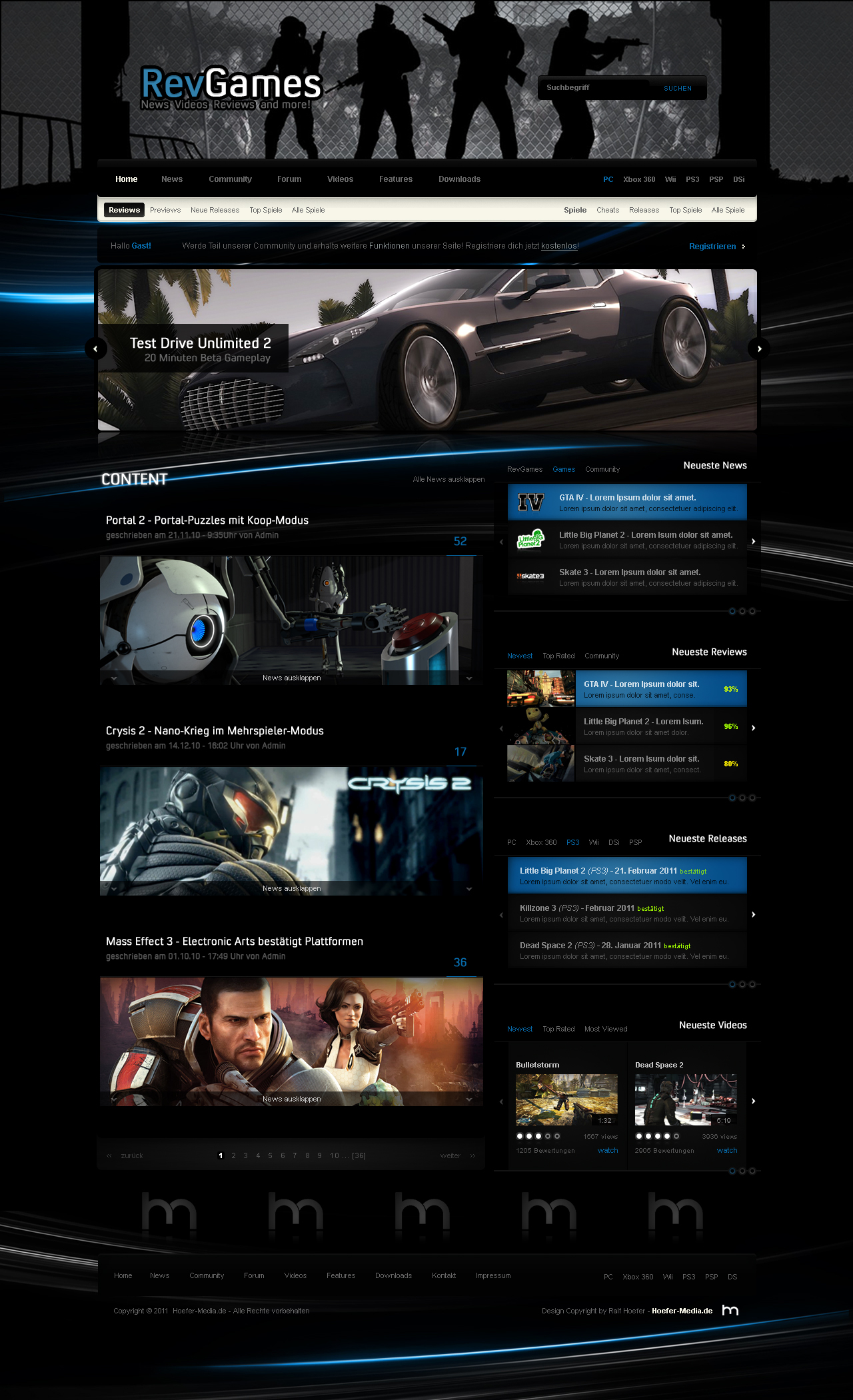 Gaming Site Redesign