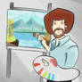 Bob Ross paints