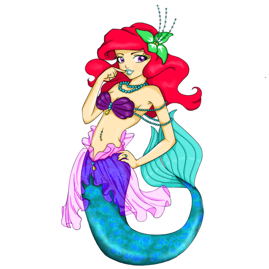 Colored Mermaid Lineart