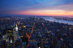 Manhattan Sunset II by allsoulsnight