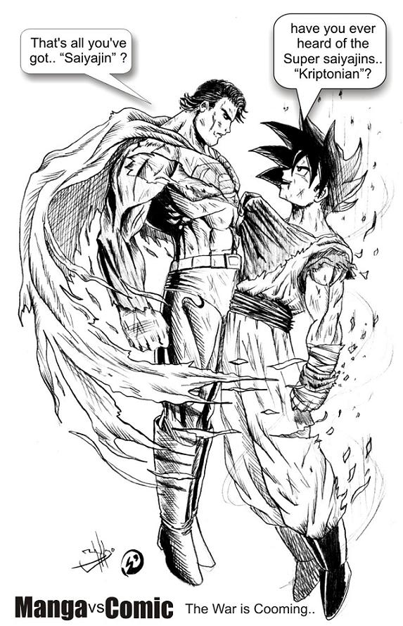 Superman vs Goku | Manga vs Comic by The13thbastard on DeviantArt