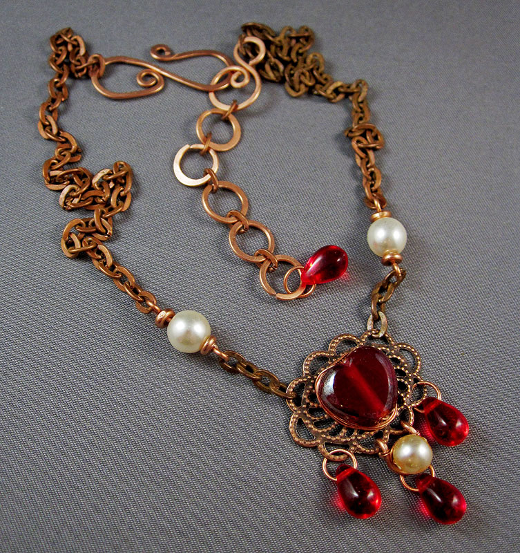 Champagne and Rouge Necklace