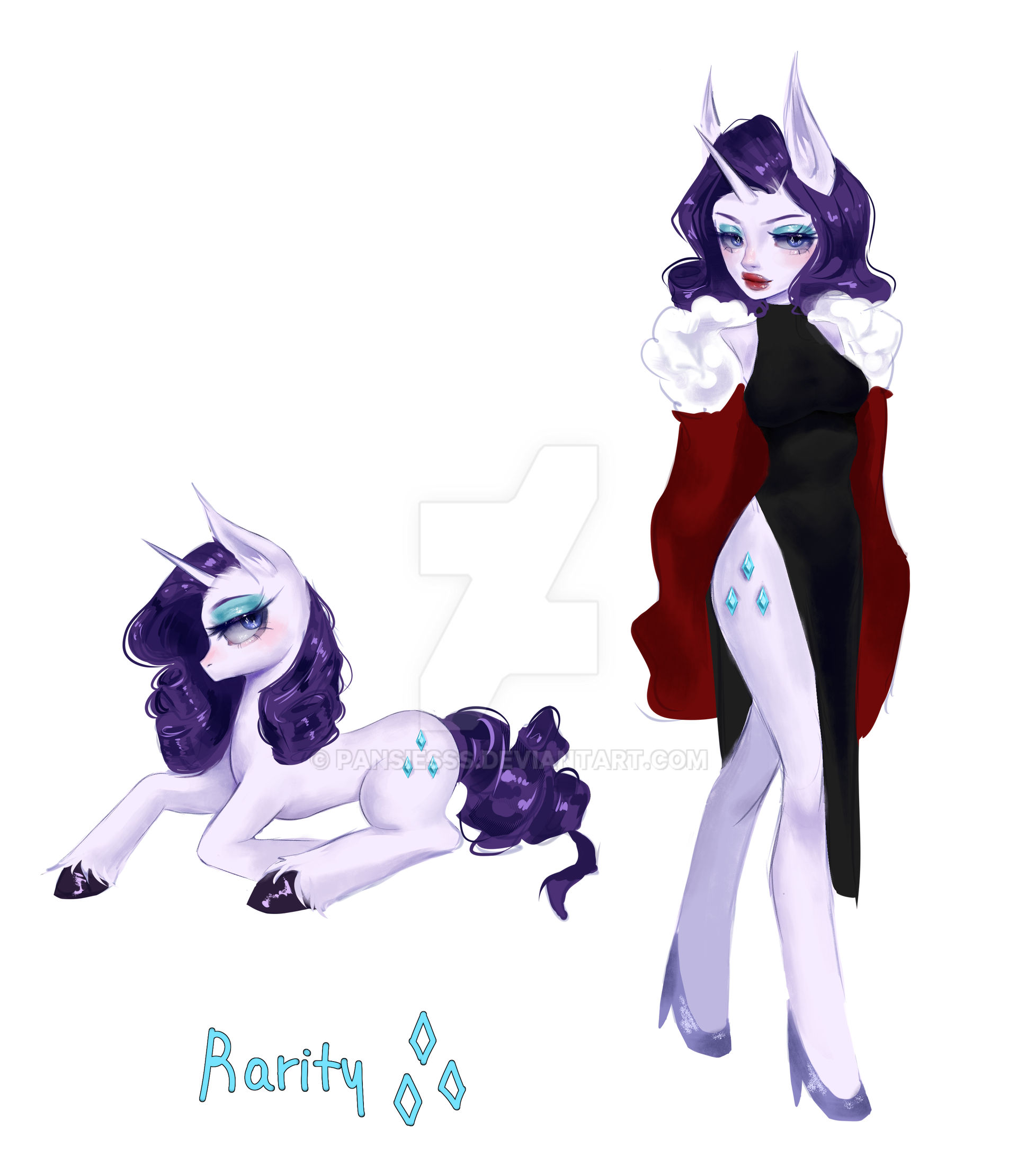 Mlp Rarity Deviantart Stressed Rarity MLP Fanart by Pansiesss on DeviantArt