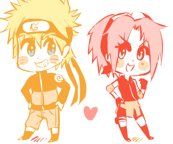 NaruSaku . Chibis