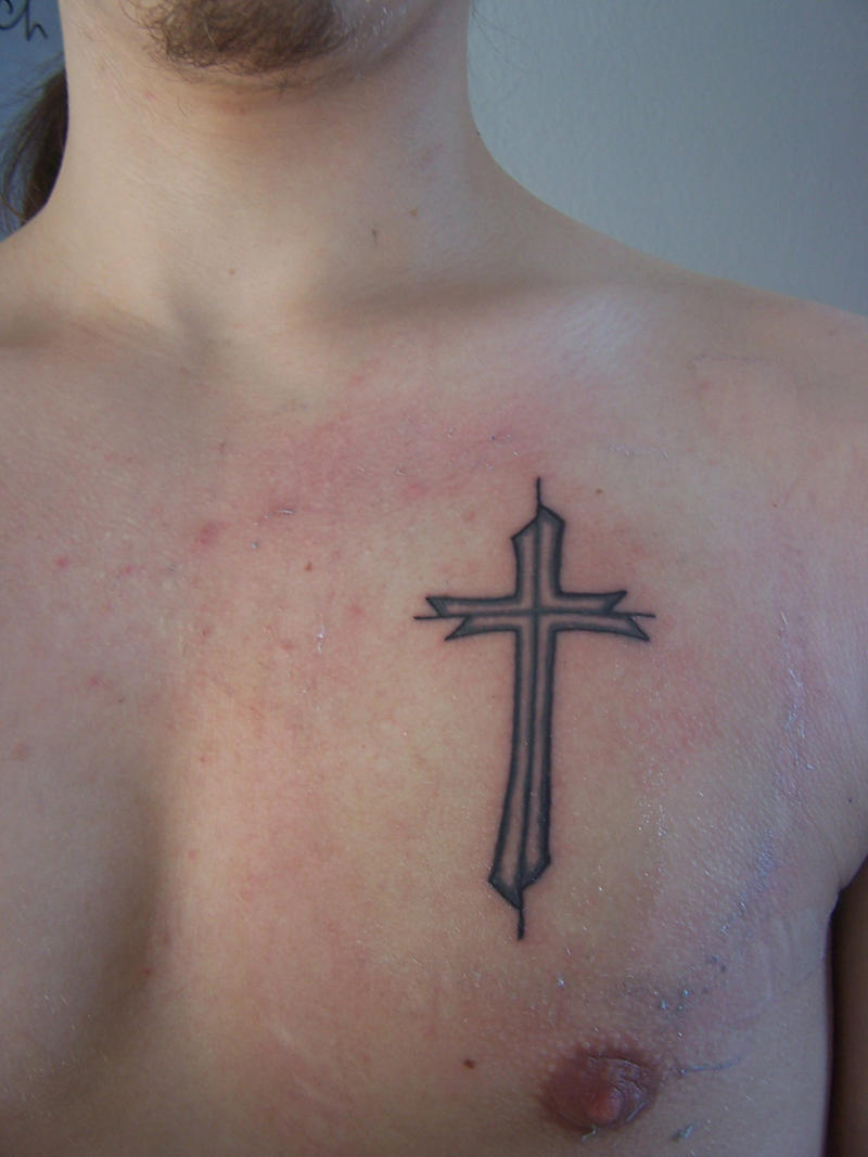 Cross Tattoo - next day