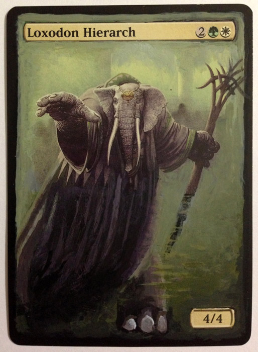 Loxodon Hierarch - MTG hand painted alter