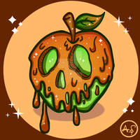 Inktober Day 7 2.0: Caramel Poison Apple by CraftieNymphs