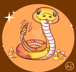 Inktober Day 8: Snake by CraftieNymphs