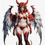 Female Red Demon with Wings 8