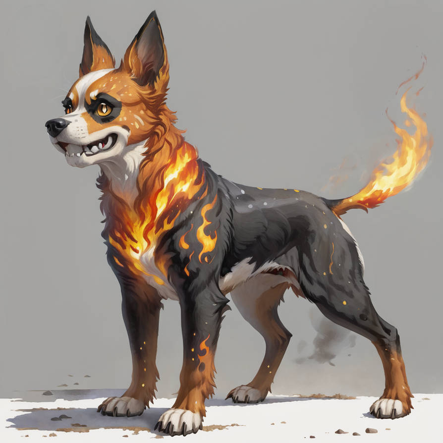 Pyrogi (Fire Corgi) by elvasat on DeviantArt