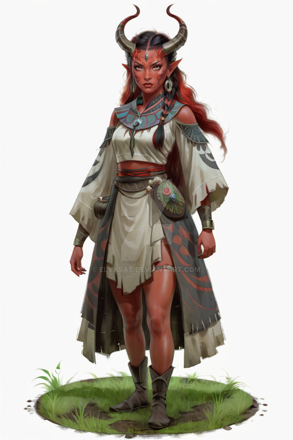 Devil Kin Shaman Red Demon Female Shaman by elvasat on DeviantArt