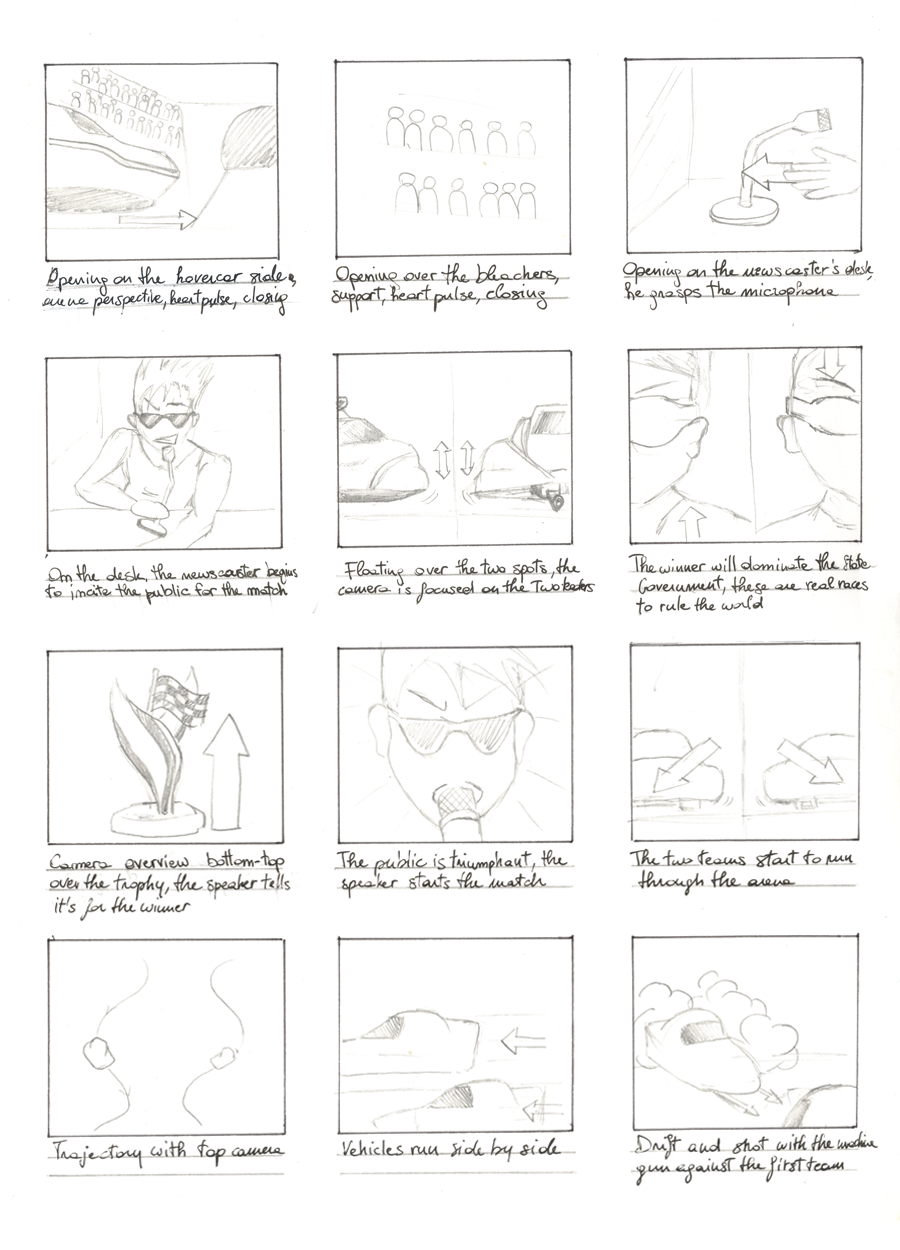 Storyboard for Blast and Furious Game 1