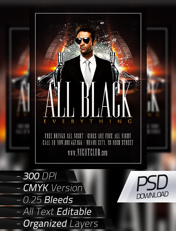 All Black Party Flyer by 1jaykey on DeviantArt