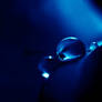 Blue water drops