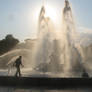 Playing in the fountain