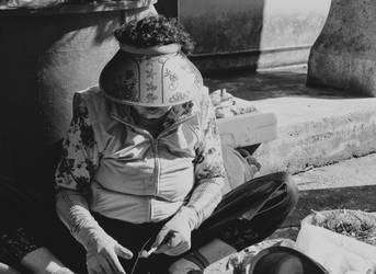 Woman Selling Vegetables