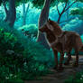 on the path