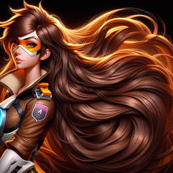 Tracer from Overwatch grew her Hair long!