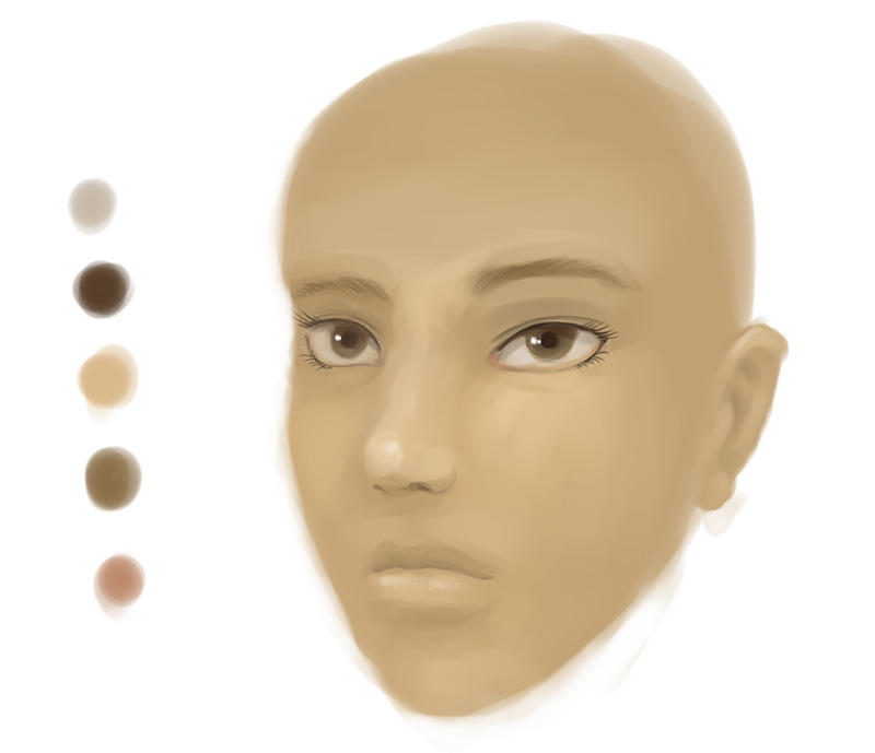 Female face rendering by shaksa on DeviantArt