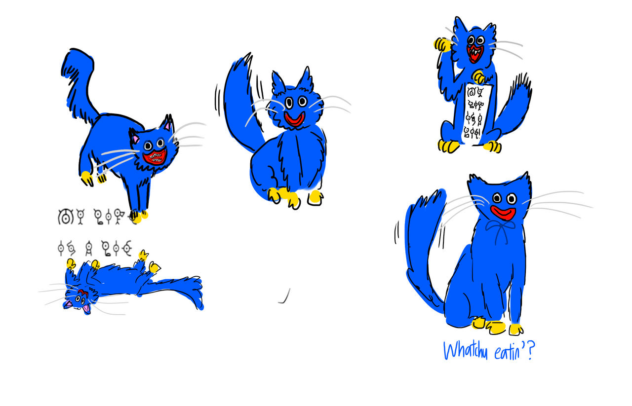 Huggy Cat Cat Huggy Doodles by HorsesPlease on DeviantArt