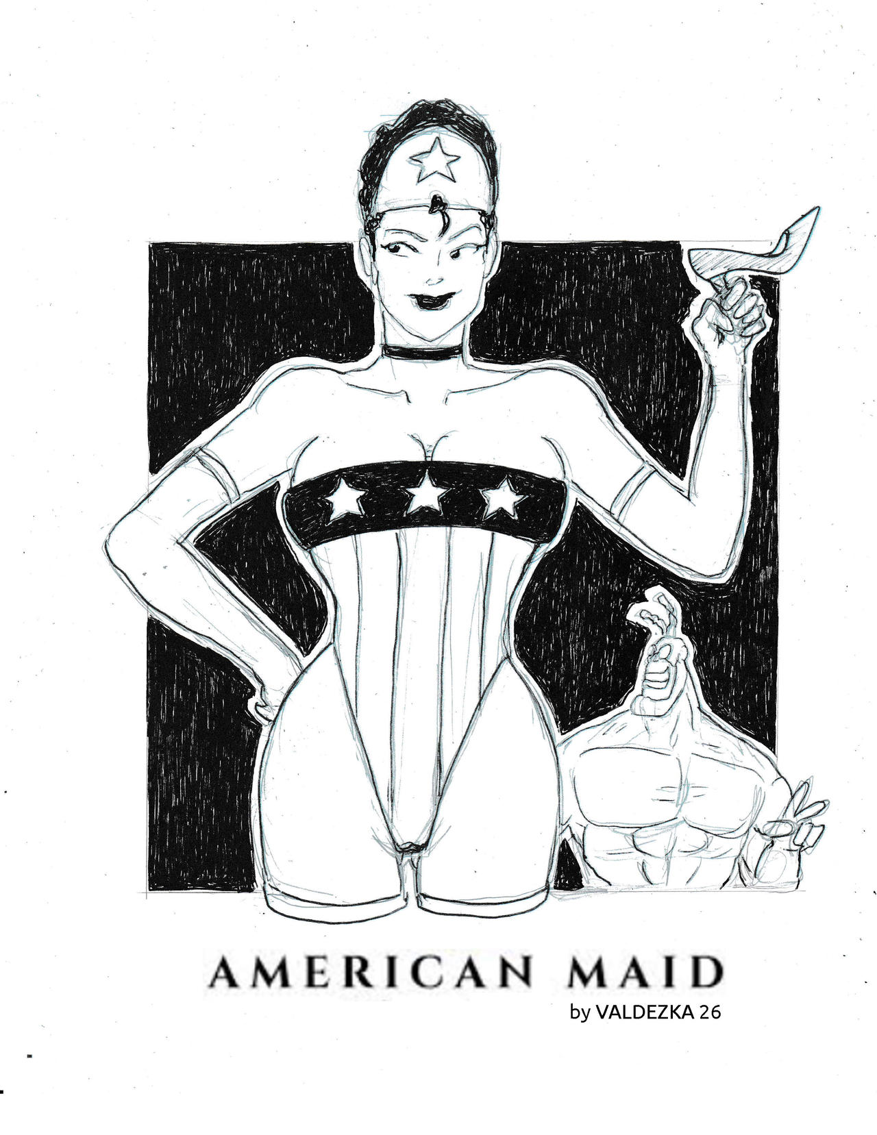 The Tick and American Maid Sketch Ver