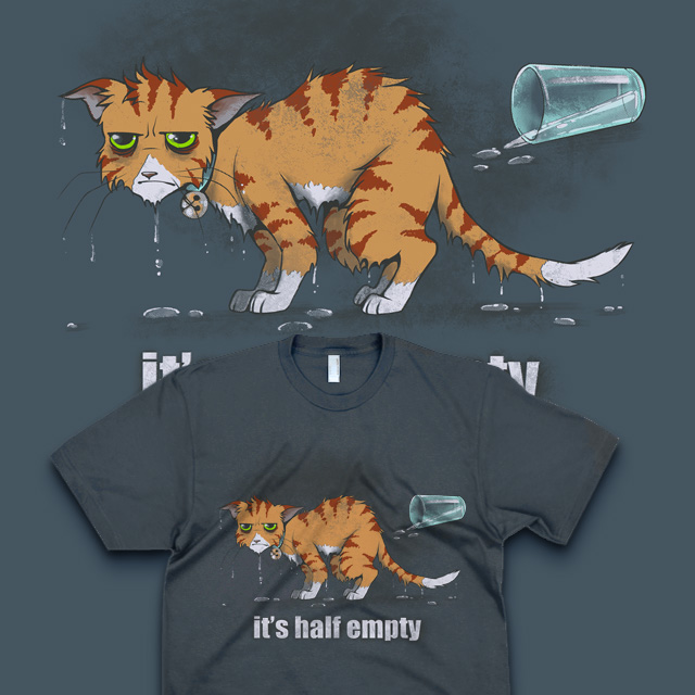 Kitty is Wet - T-shirt Design