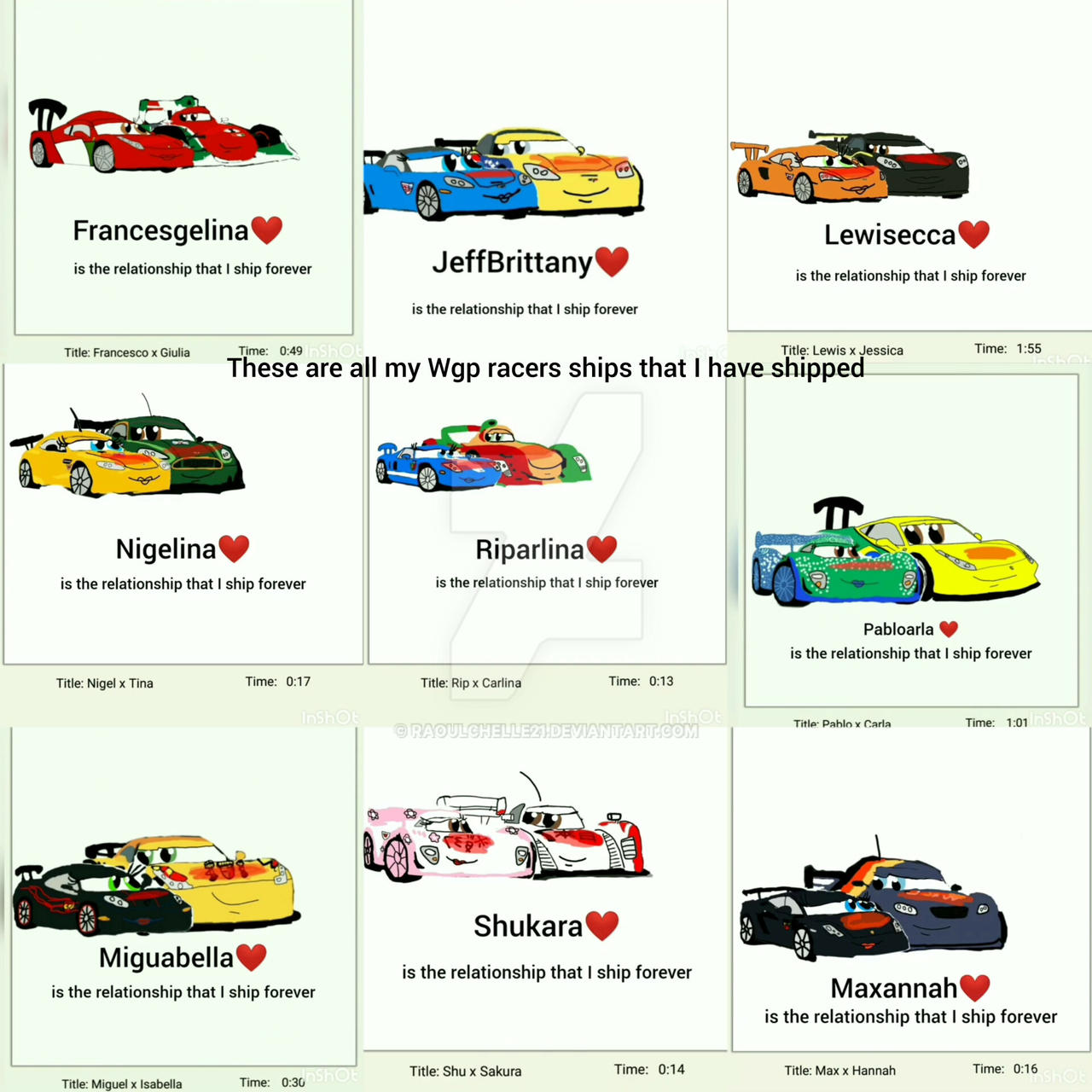 This are my Wgp racers that I shipped with my ocs by RaoulChelle21 on ...