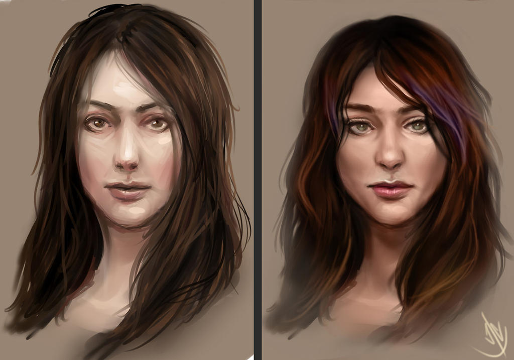 Quick Paint-over of a random lady by jaeon009 on DeviantArt