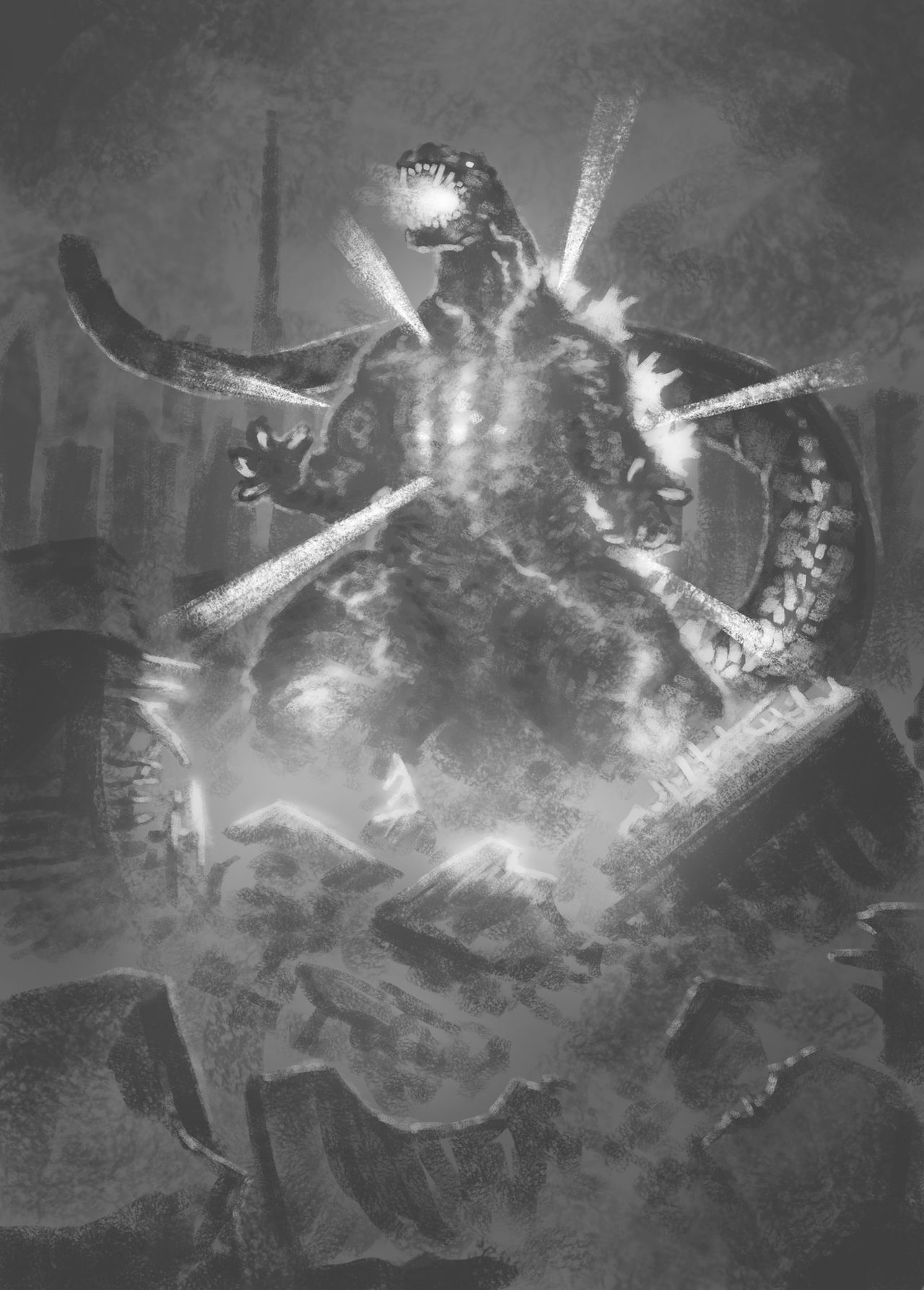 Godzilla Fire Form Burning Godzilla V2 by plaguebr on DeviantArt