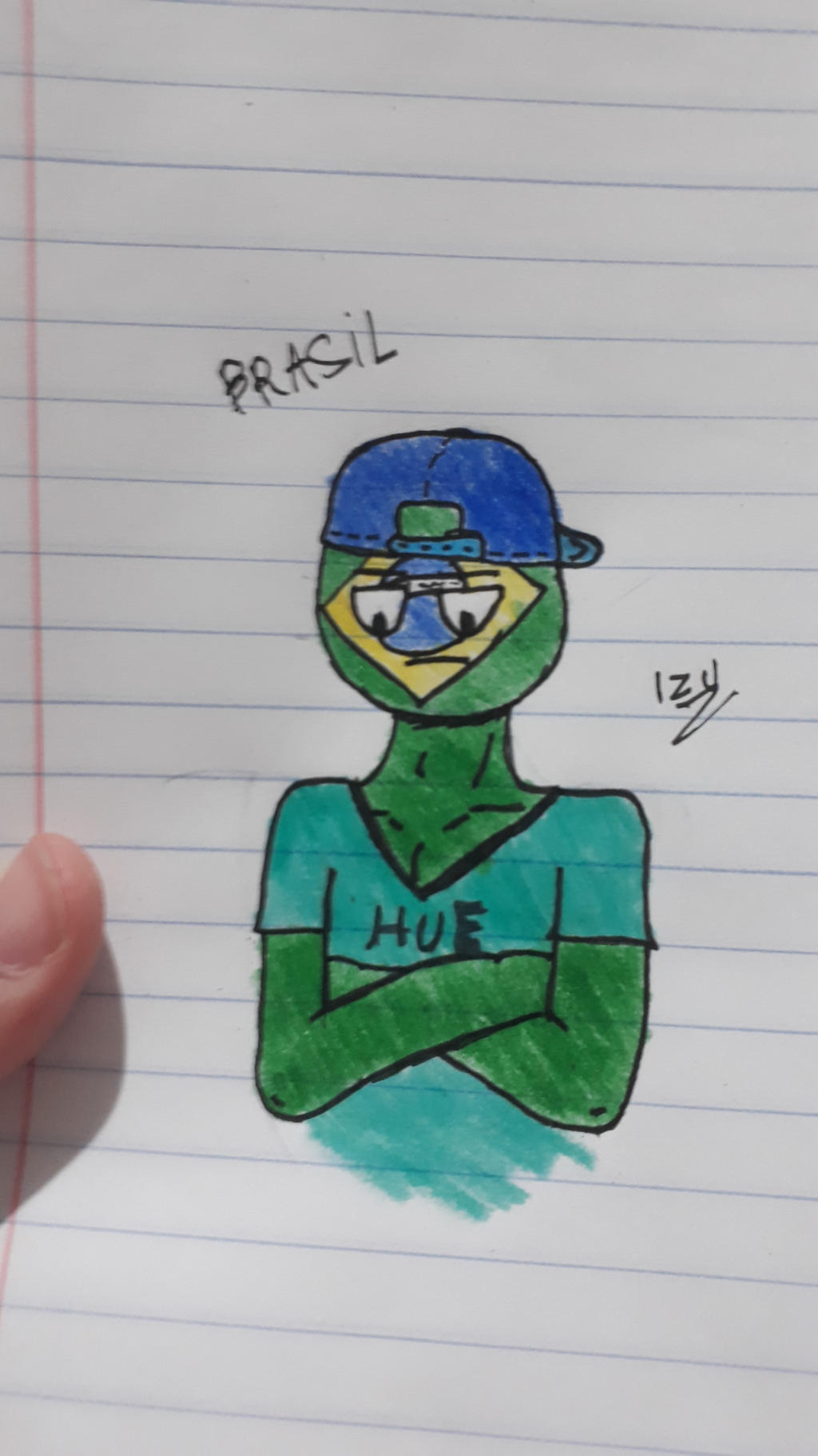 Countryhumans Brazil for sitting from garden is sunshine and cute dtiys  joining @lusya_draws #countryhumansbrazil…
