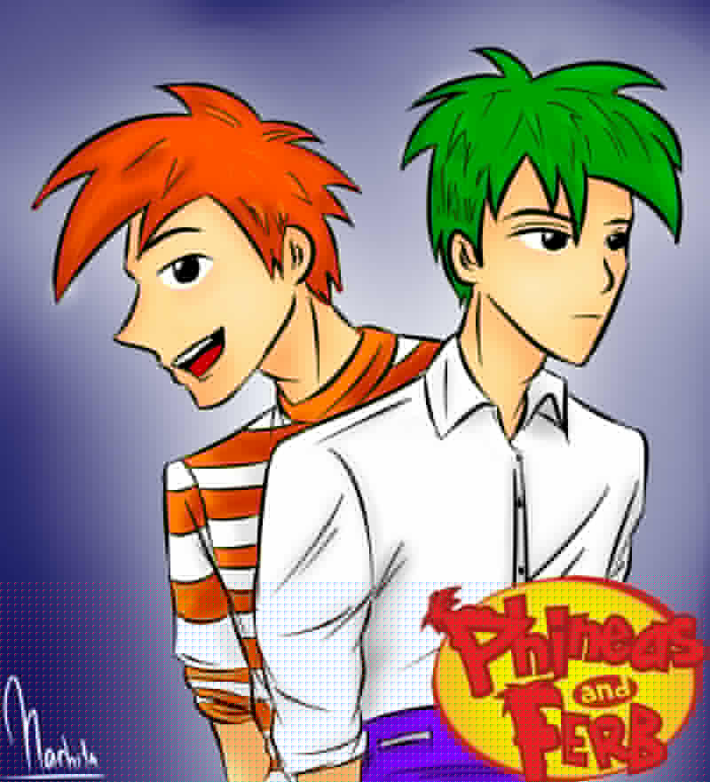 Phineas y Ferb ''anime version'' by N4xilus on DeviantArt