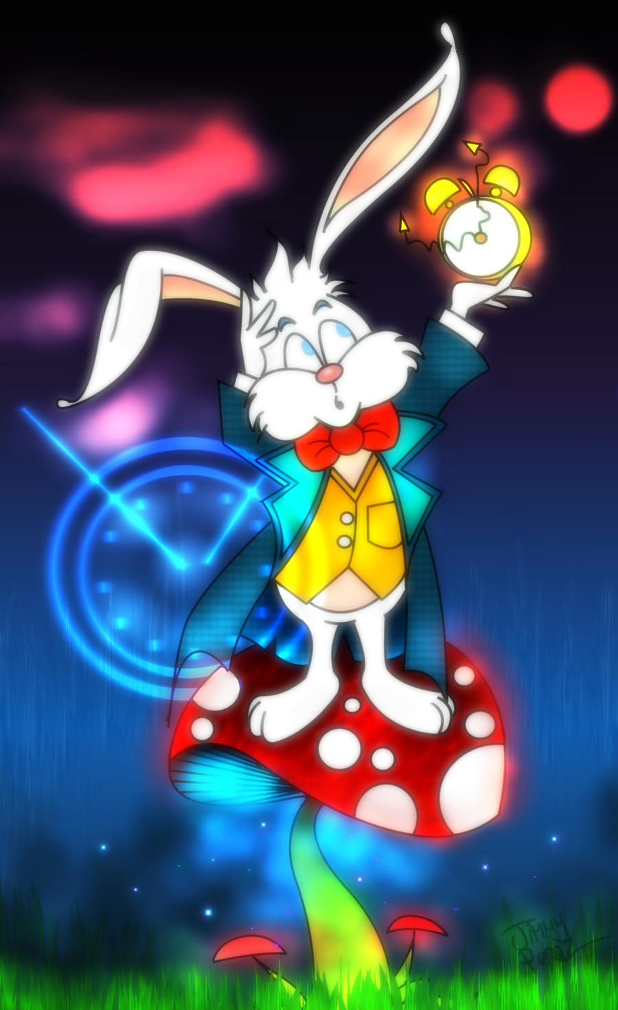 The rabbit and the time by NsomniaArt on DeviantArt