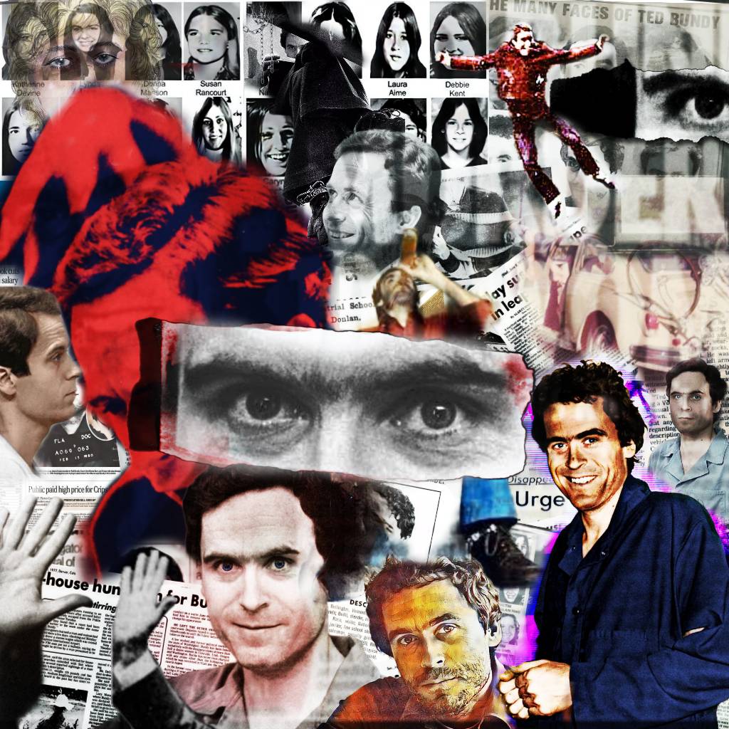 Ted Bundy collage, don't ask why. Just is by oxycoffin on DeviantArt