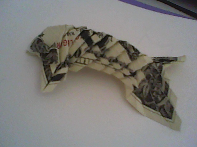 My brother made a dollar koi!