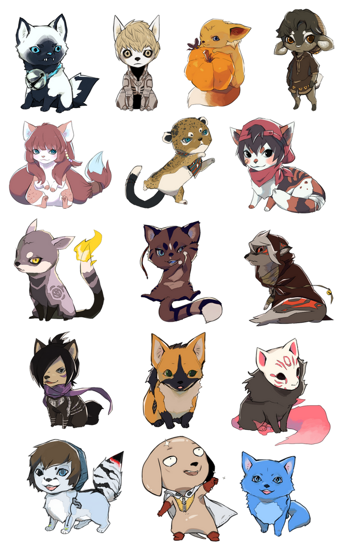 Chibi Commission Batch by Capukat Chibi Commission Batch by Capukat