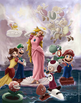 Birth of Peach - Nintendo Mario Brothers Fan Art