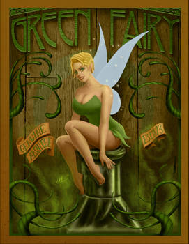 Tinkerbell Pinup - Green Fairy Absinthe