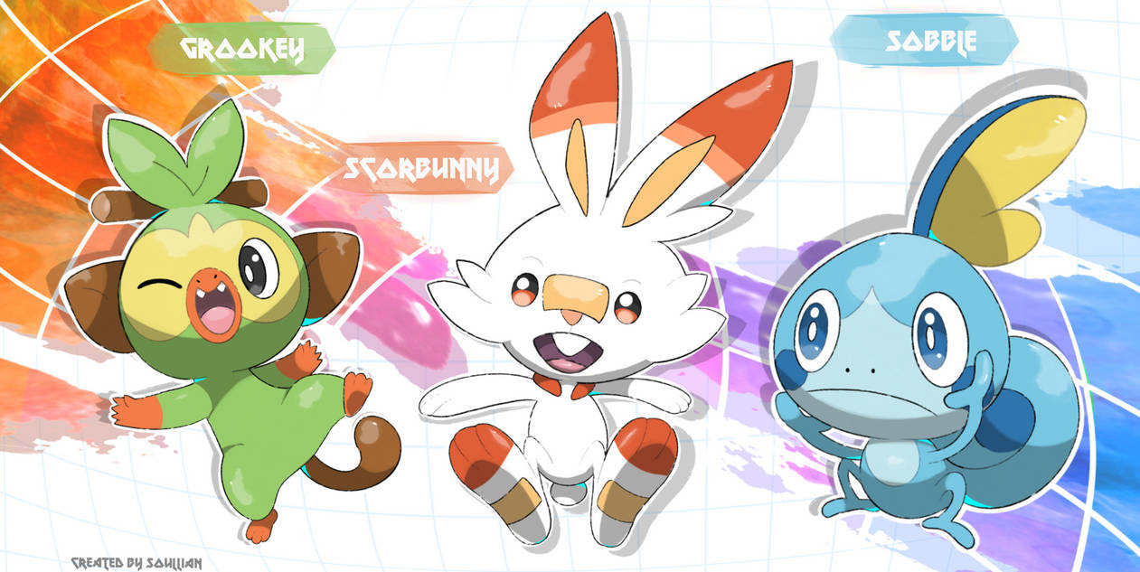 Galar region starters by SoullianArt on DeviantArt