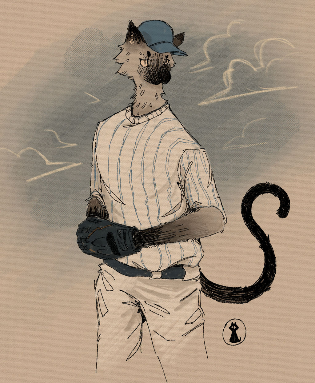 Baseball cat by Adooke on DeviantArt