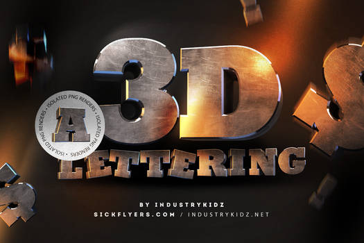 Free 3D Lettering Pack by Industrykidz