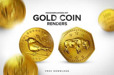 Free Gold Coin Renders Pack